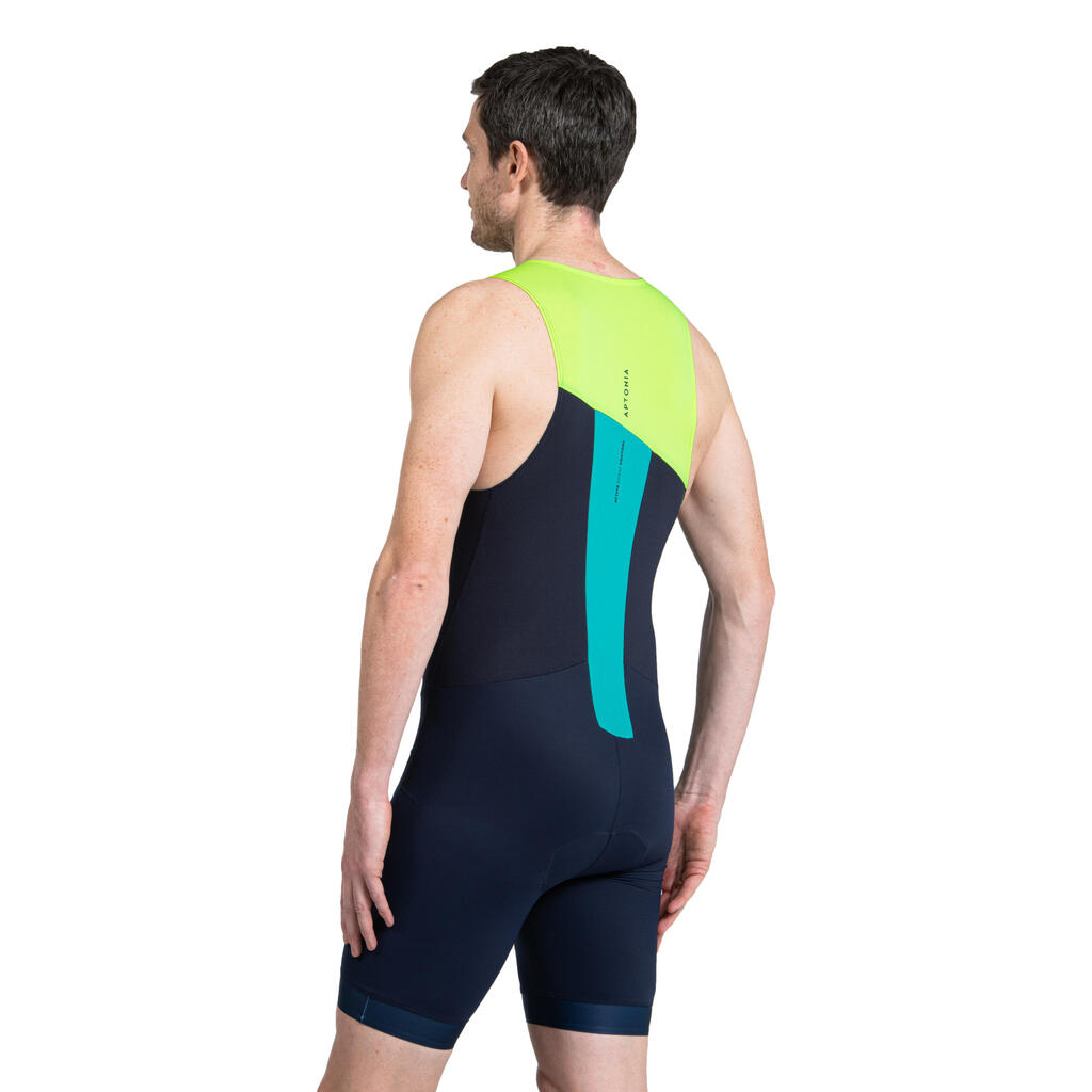 MEN'S SHORT-DISTANCE TRIATHLON TRISUIT - NAVY BLUE/YELLOW