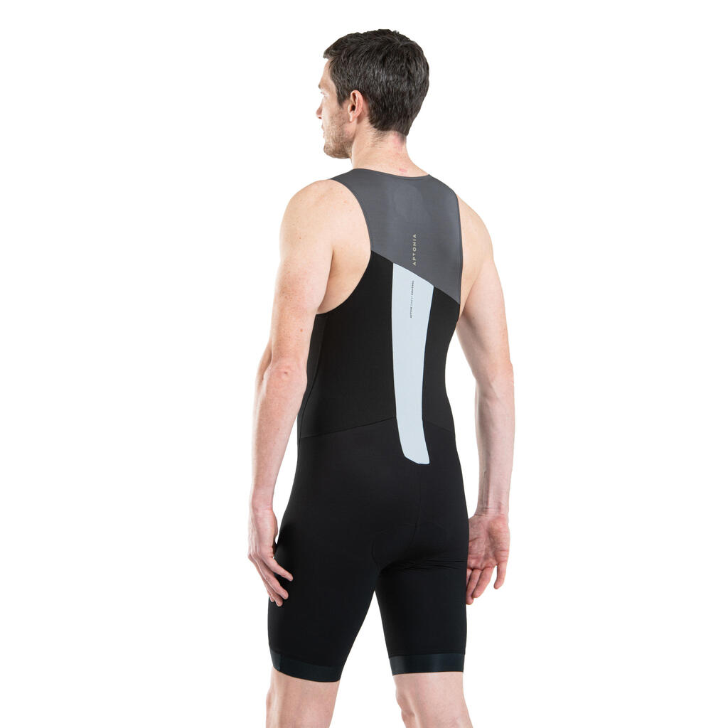 COMBINAISON TRIATHLON TRIFONCTION SD HOMME COURTE DISTANCE NOIR GRIS