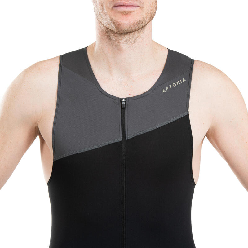 COMBINAISON TRIATHLON TRIFONCTION SD HOMME COURTE DISTANCE NOIR GRIS