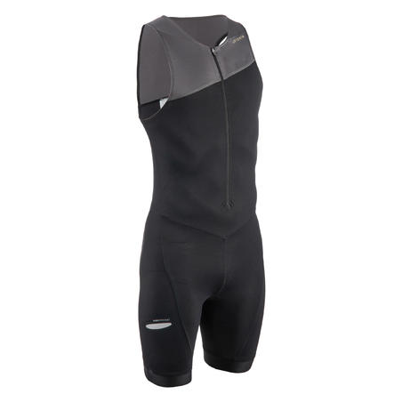 COMBINAISON TRIATHLON TRIFONCTION SD HOMME COURTE DISTANCE NOIR GRIS