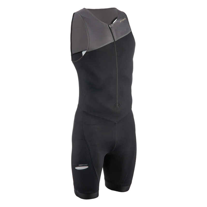 MEN'S SHORT-DISTANCE TRIATHLON TRISUIT - BLACK/GREY