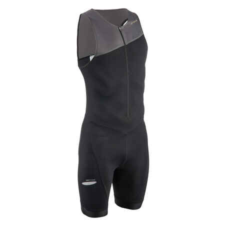 TRAJE TRIATLÓN TRIFUNCIÓN SD HOMBRE CORTA DISTANCIA NEGRO GRIS