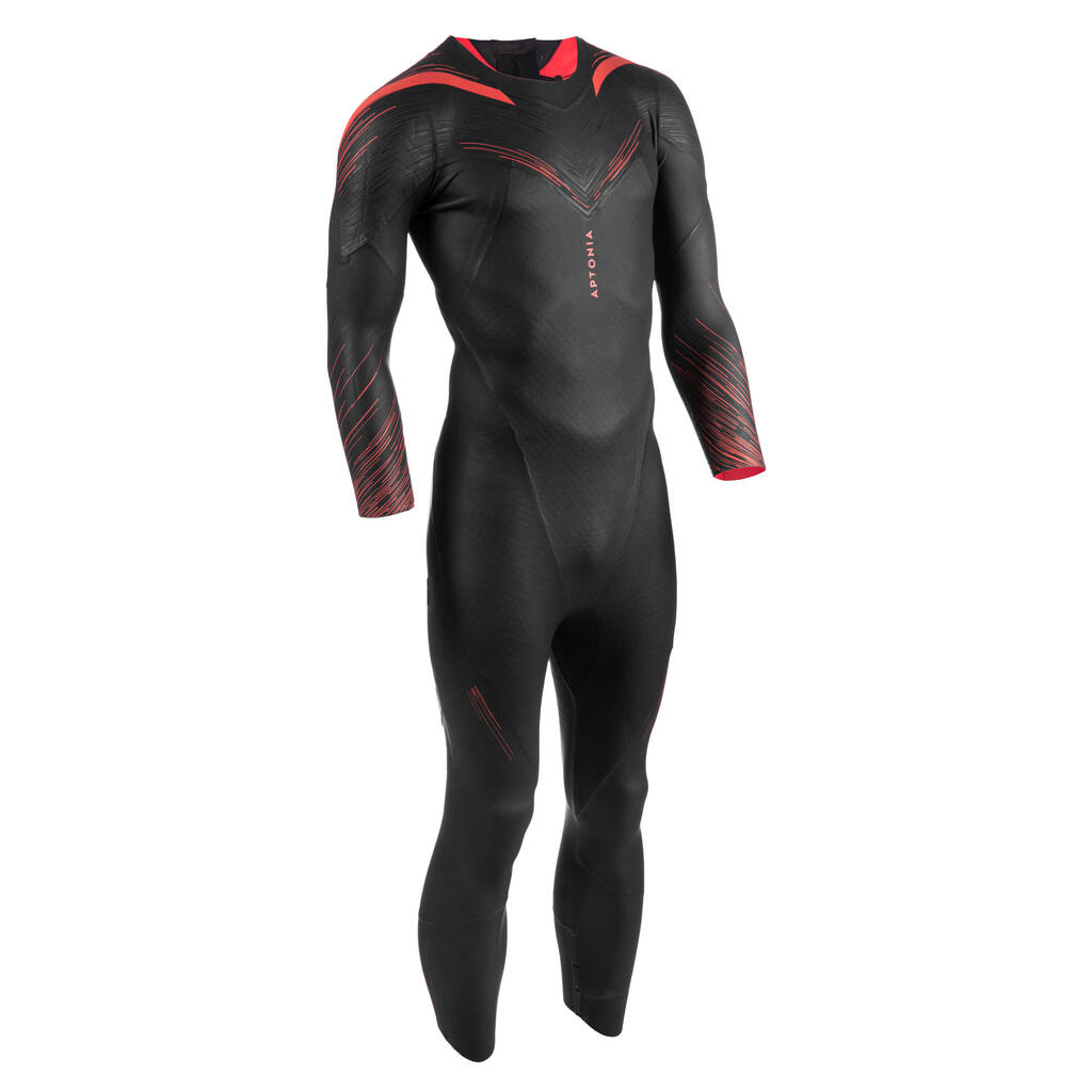 MEN'S NEOPRENE LD TRIATHLON WETSUIT FOR SWIMMING - BLACK