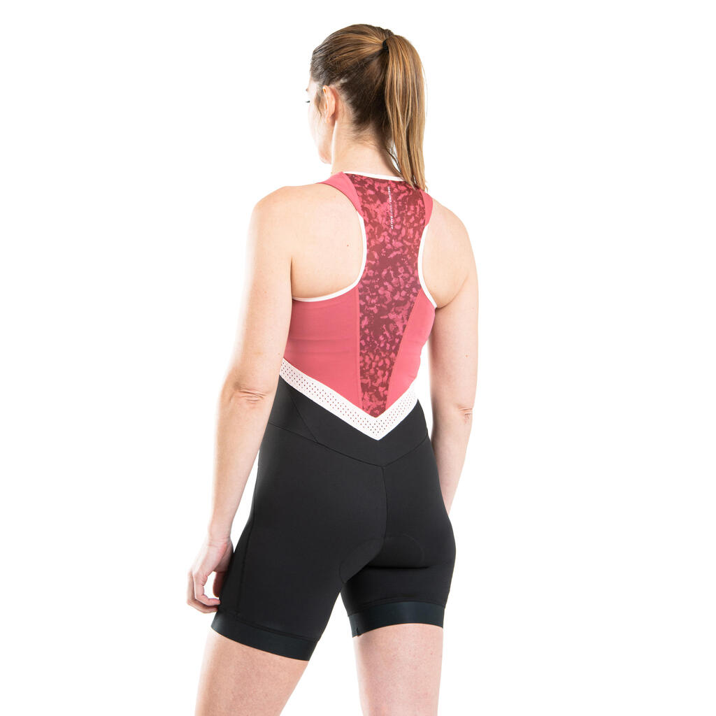 Women's Short-Distance SD Triathlon Trisuit - raspberry pink