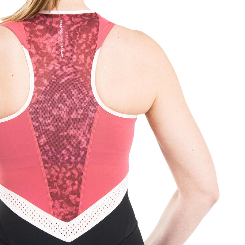 Női háromfunkciós triatlonos ruha, rövidtávra, rózsaszín