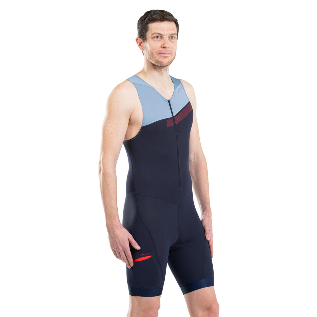 MEN'S SHORT-DISTANCE TRIATHLON TRISUIT - NAVY BLUE/YELLOW