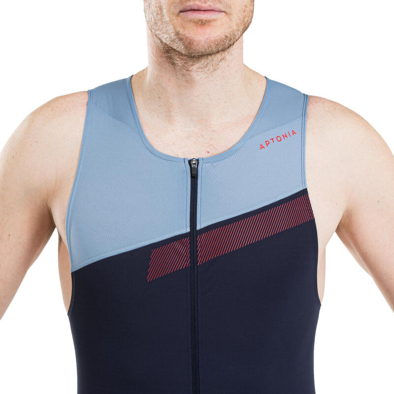 Férfi triatlonos ruha, rövidtávra, kék