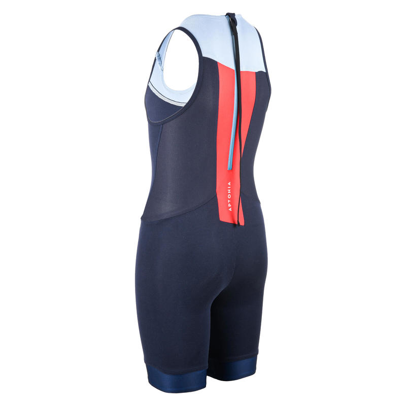 Triathlon Anzug SD ärmellos Kinder blau Decathlon