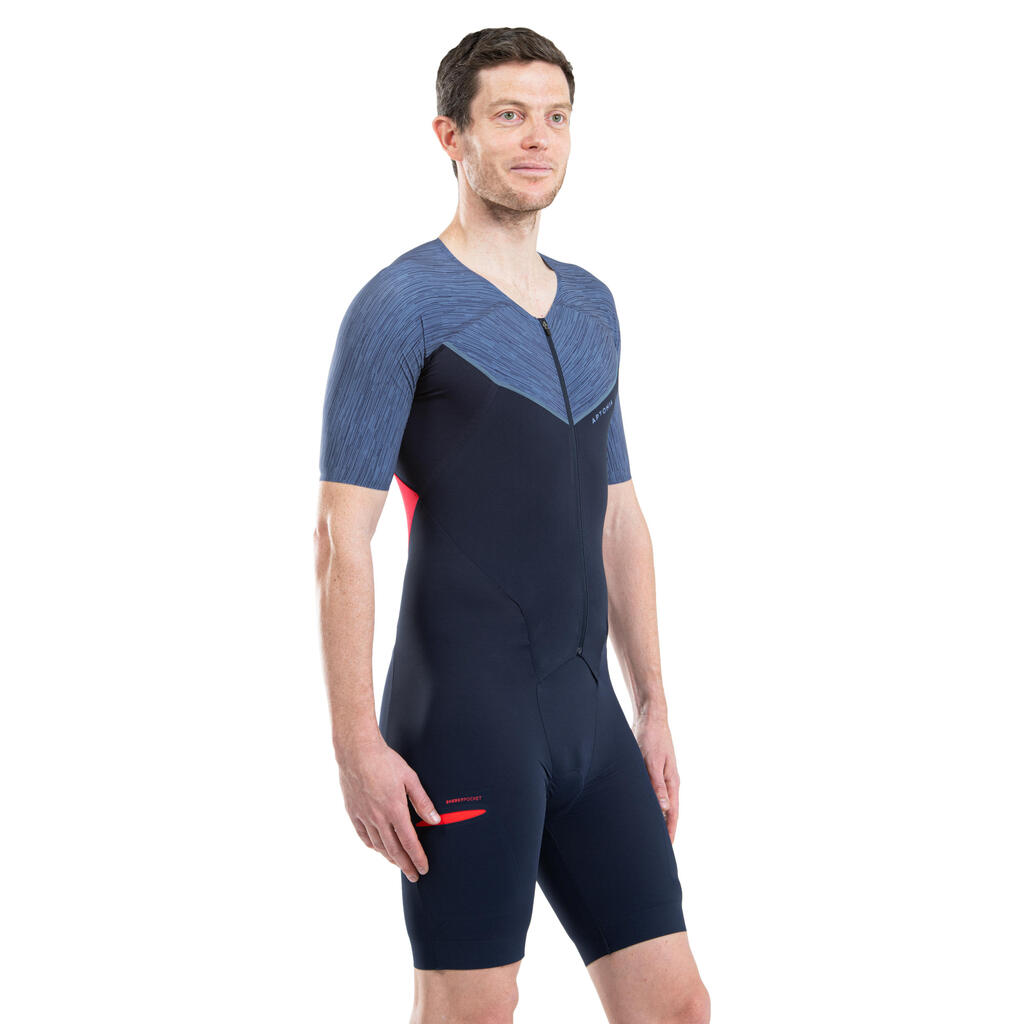 ODELO ZA TRIATLON TRISUIT LD MUŠKO - TAMNOPLAVO/BOJA LIMETE