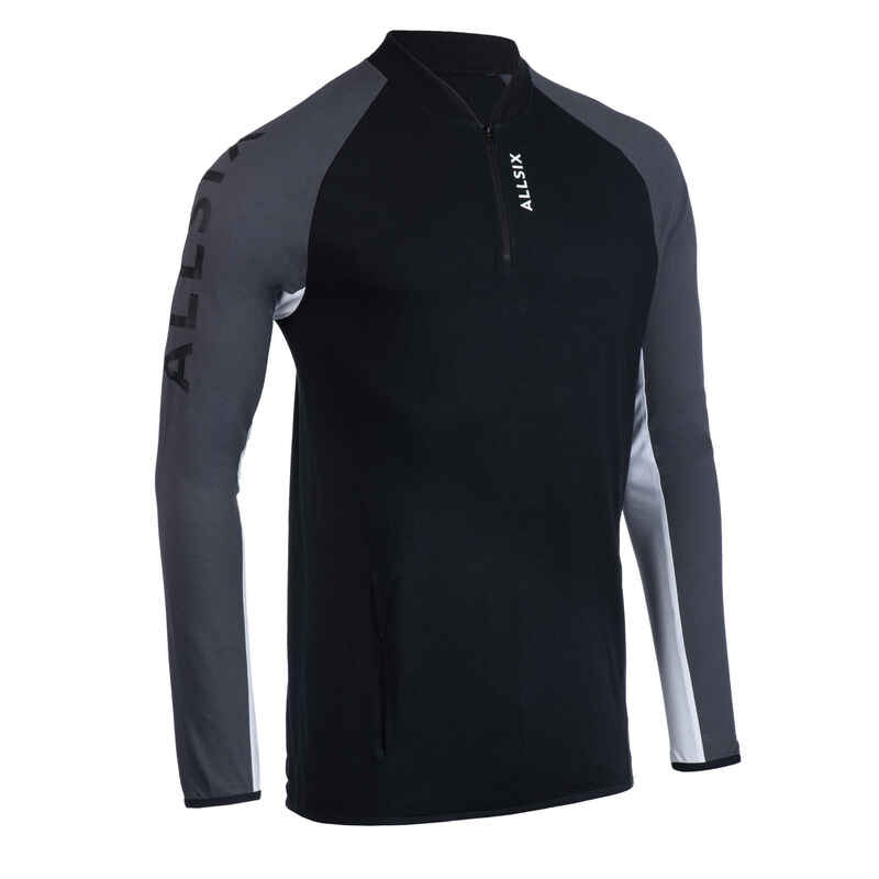 Trainingsjacke VJA100 Volleyball Herren schwarz/grau