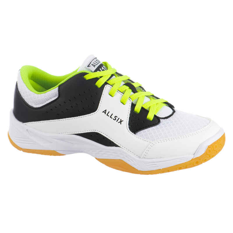 Volleyballschuhe VS100 Schnürsenkel Kinder weiss/schwarz/gelb Volleyballschuhe VS100 Schnürsenkel Kinder weiss/schwarz/gelb