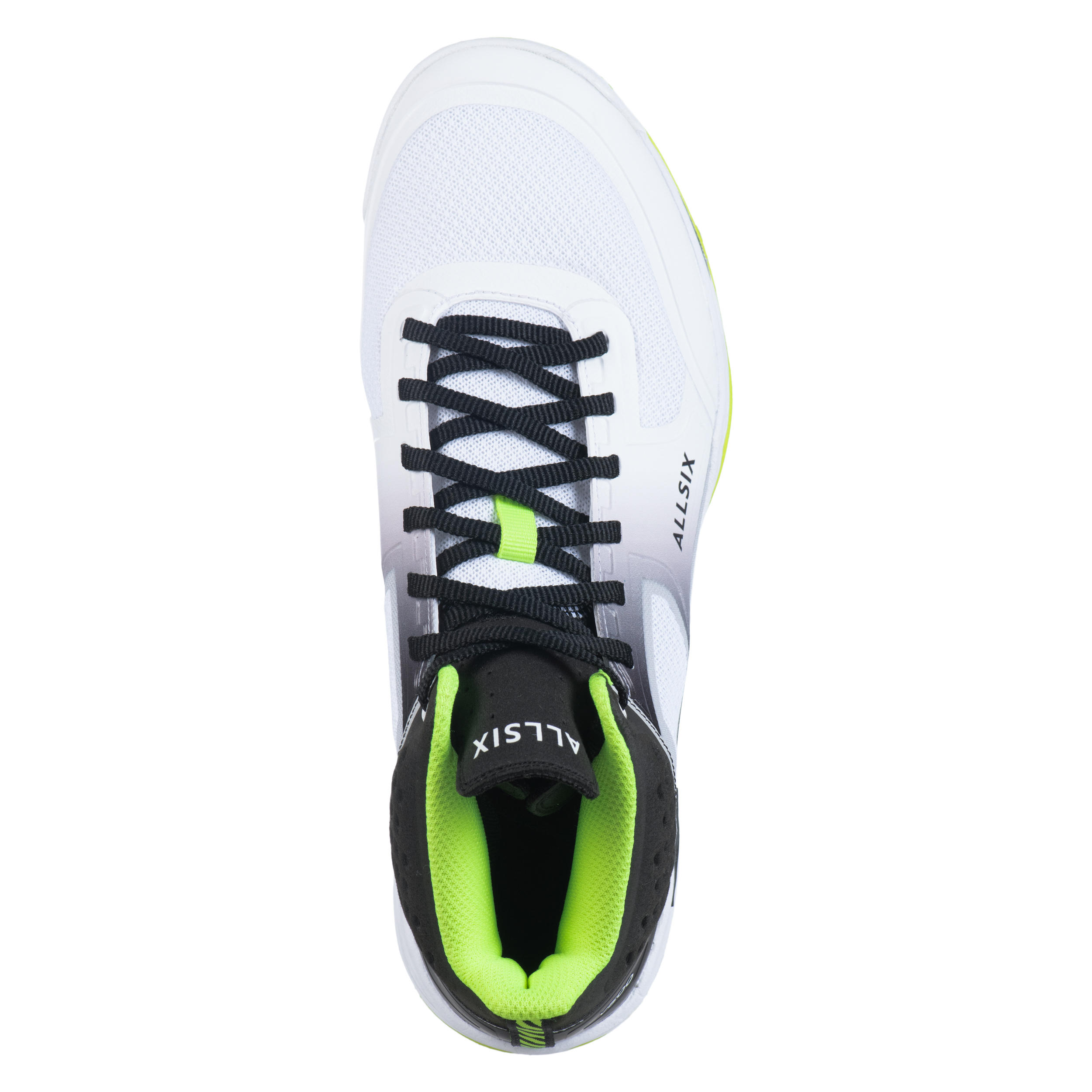 Men's Volleyball Mid Shoes V500 - White/Yellow/Black 7/8