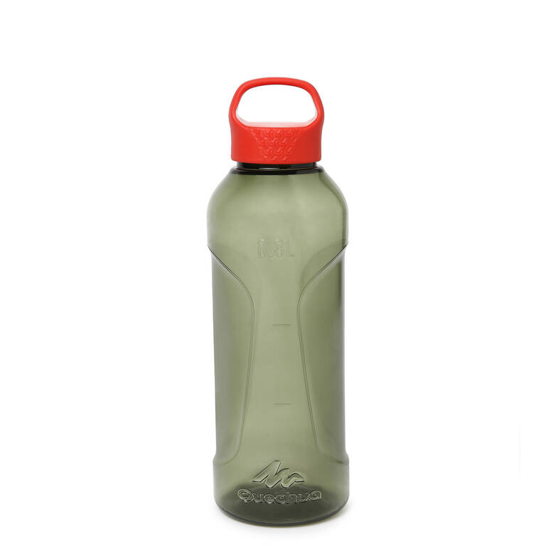 BPA Free Plastic Water Bottle with One-Turn Locking - 800ml Black Red