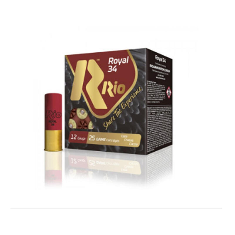 Cartucho Caza RIO ROYAL 34Gr Calibre 12 x25