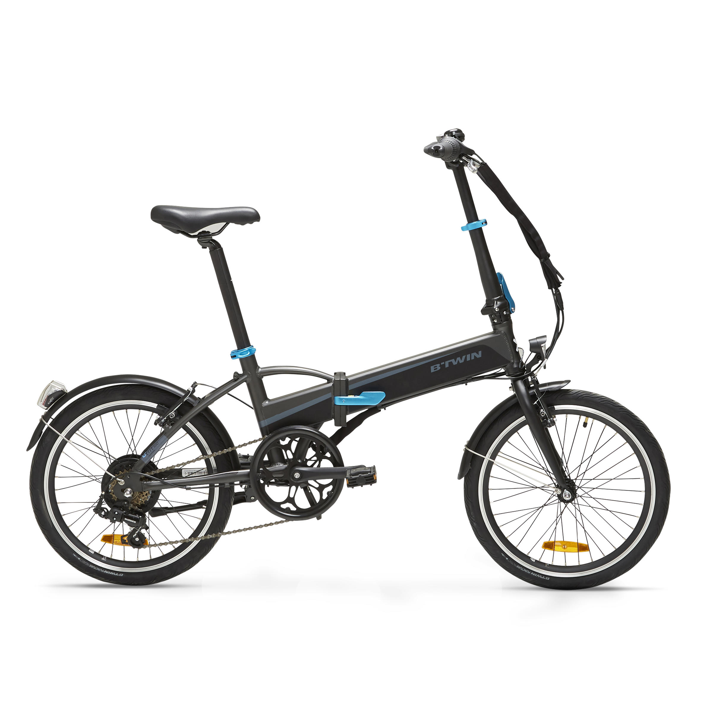 Bicicletă pliabilă cu asistență electrică TILT 500 E Negru BTWIN imagine noua