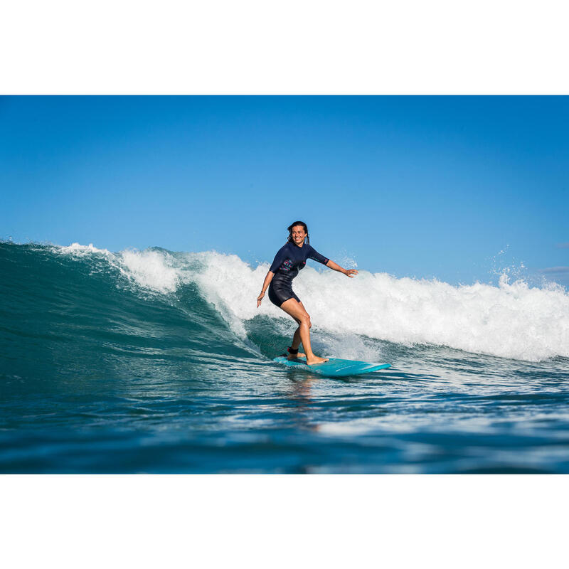 Neoprenshorty Damen Surfen kurzarm Rückenreissverschluss 500 Waku