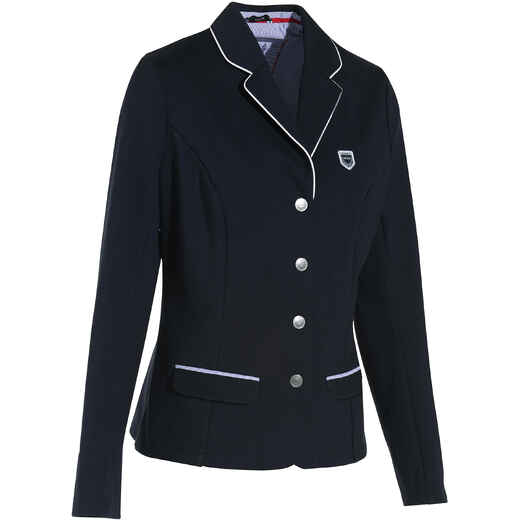 
      Women's Competition Horse Riding Jacket 100 - Navy
  