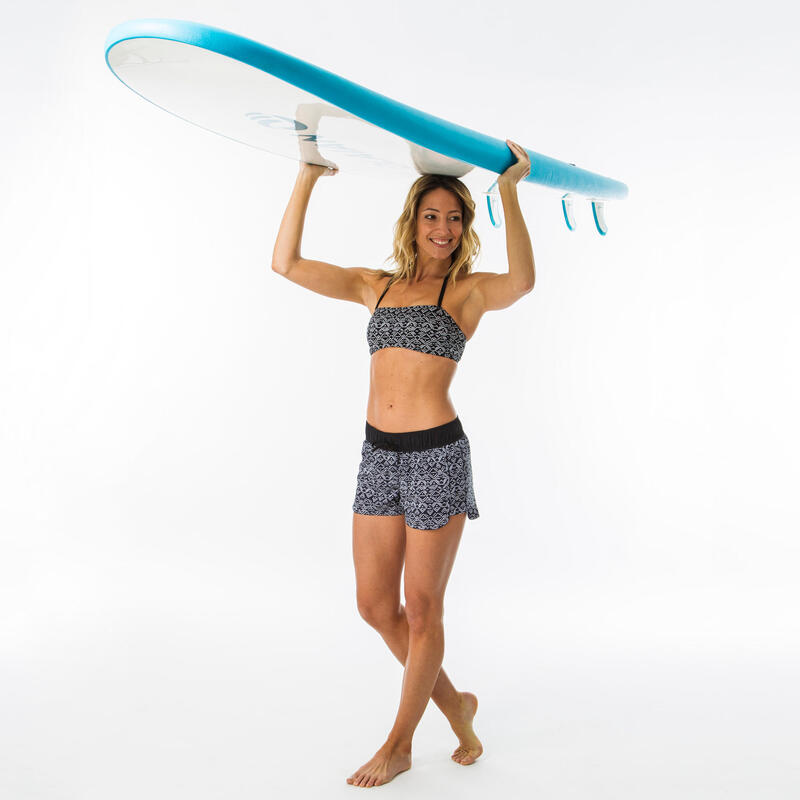 Női boardshort szörfözéshez Tini Ethni, gumírozott derék, szorítózsinór