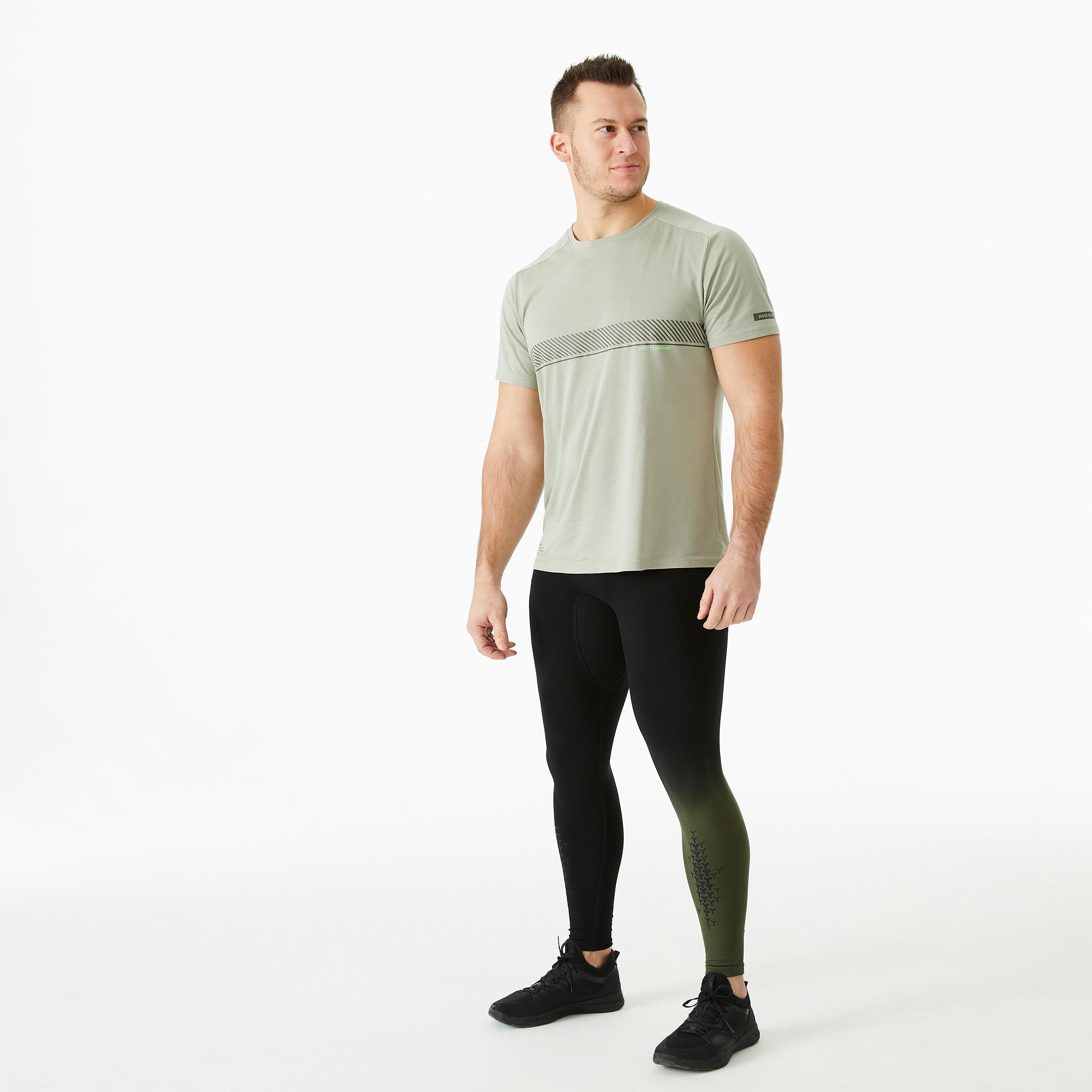 DOMYOS PÁNSKE TRIČKO NA KRUHOVÝ TRÉNING KAKI 2XL · záber 6