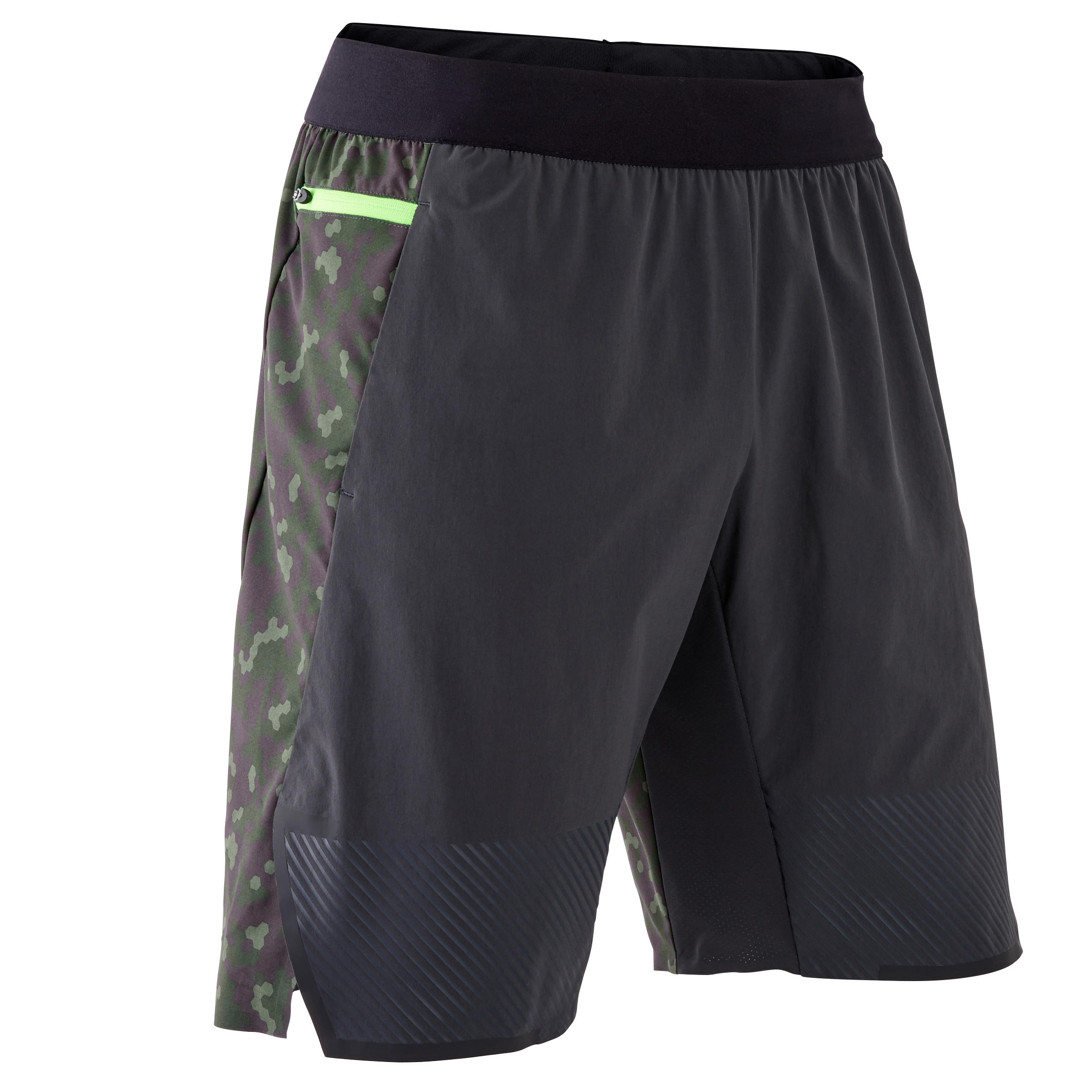 Pantalon scurt CROSS-TRAINING GRI/VERDE