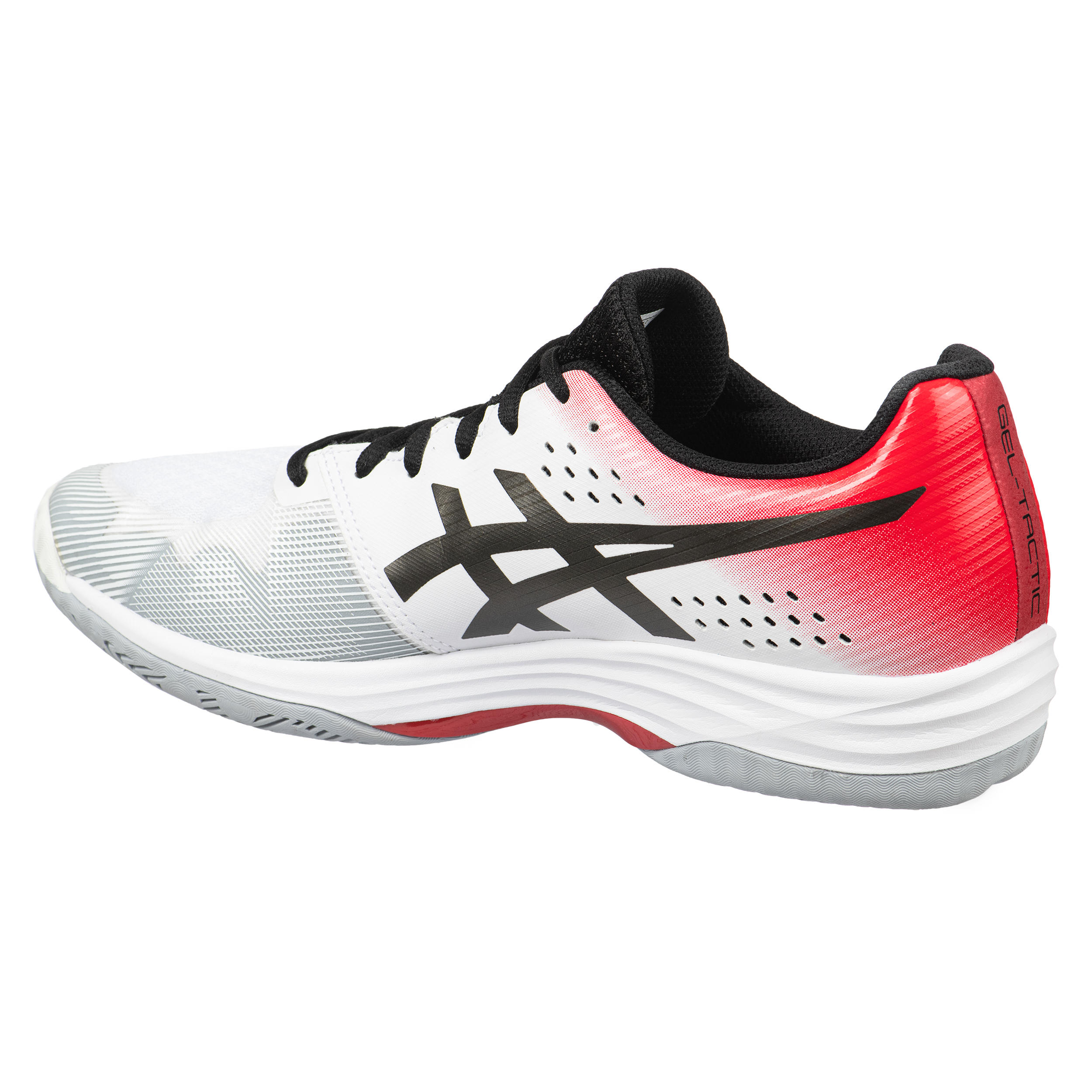 Men's Badminton and Indoor Sports Shoes Gel Tactic - White/Red 4/6