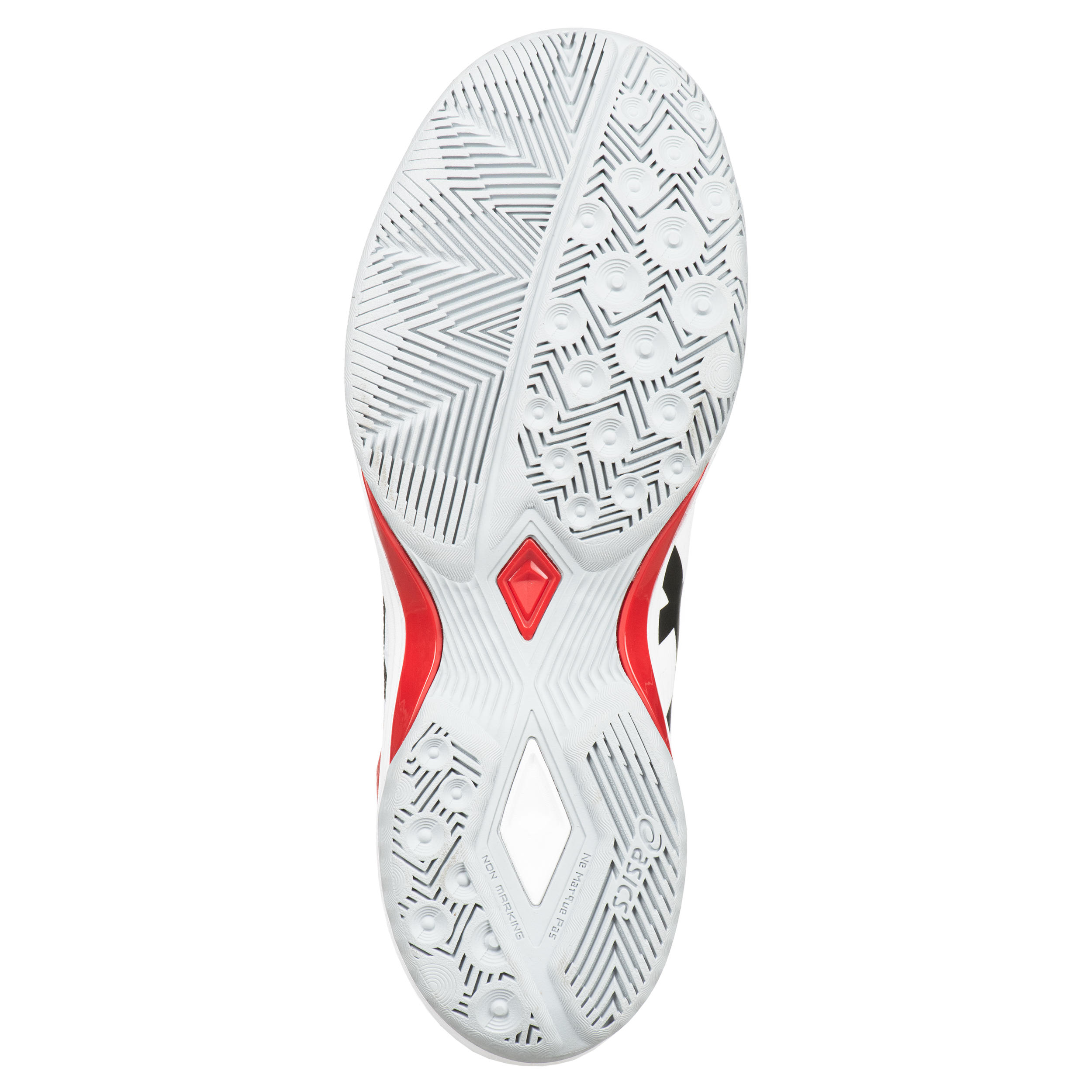 Men's Badminton and Indoor Sports Shoes Gel Tactic - White/Red 2/6