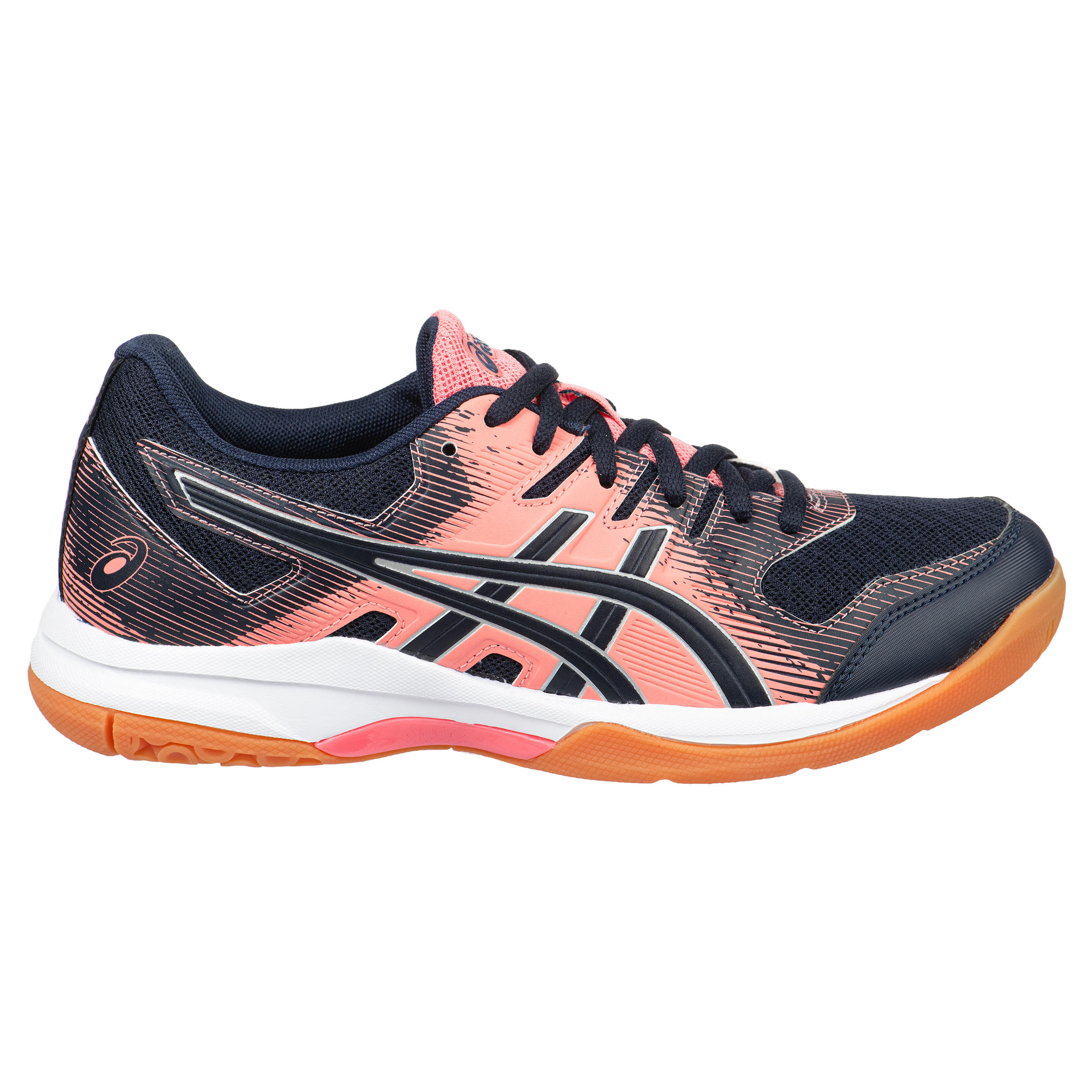 Women's Badminton and Indoor Sports Shoes Gel Rocket 9 - Navy/Guava 6/6