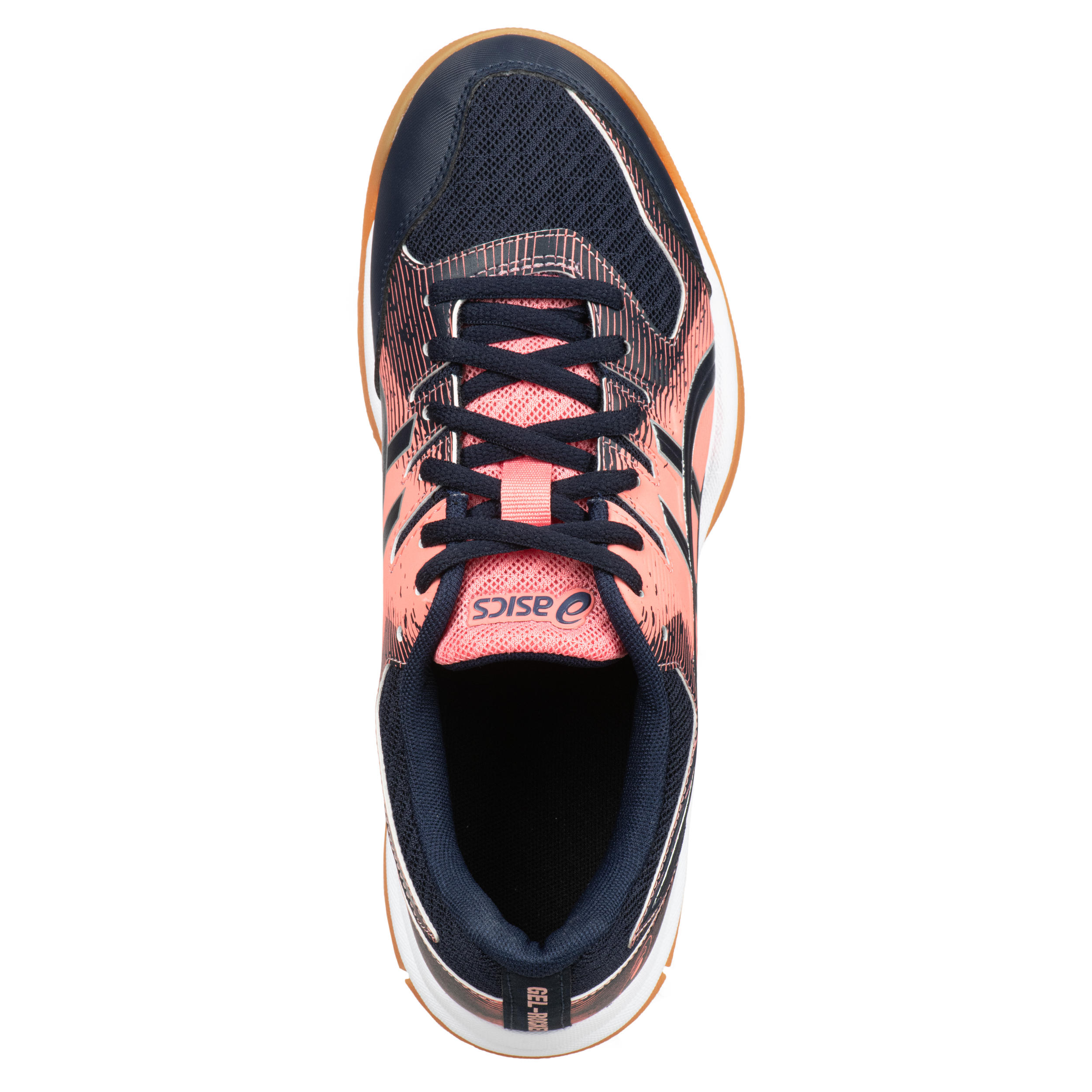 Women's Badminton and Indoor Sports Shoes Gel Rocket 9 - Navy/Guava 2/6