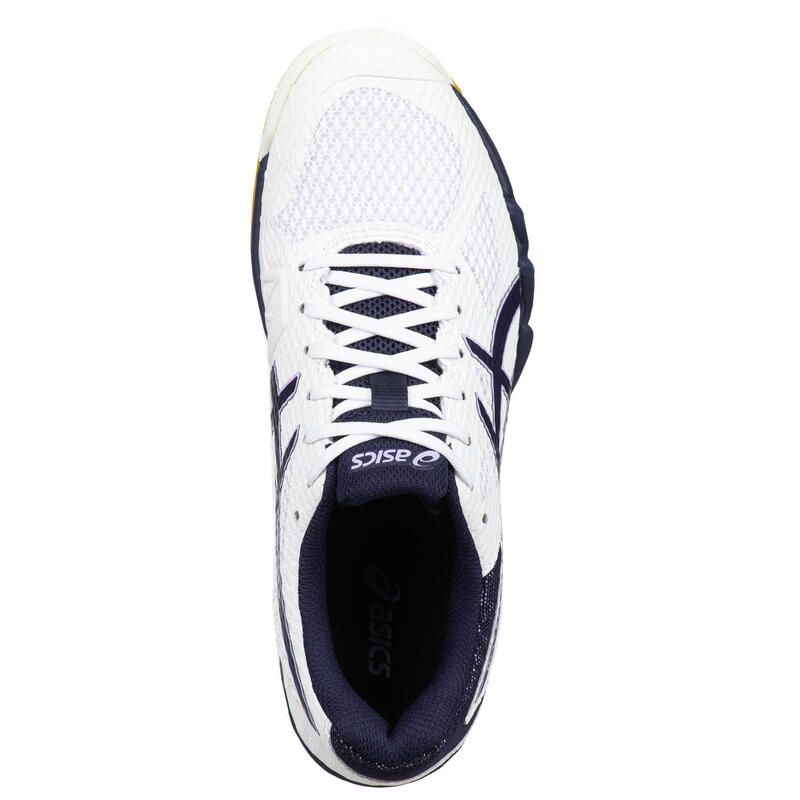 Schoenen voor badminton en indoorsporten Dames Gel Blade 7 Wit Marineblauw