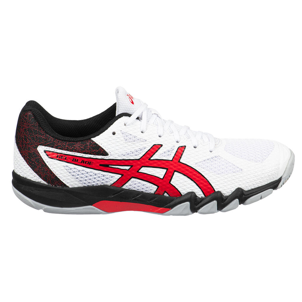 Badmintonschuhe Squashschuhe Indoorsportarten Gel Blade 7 Herren weiss/rot