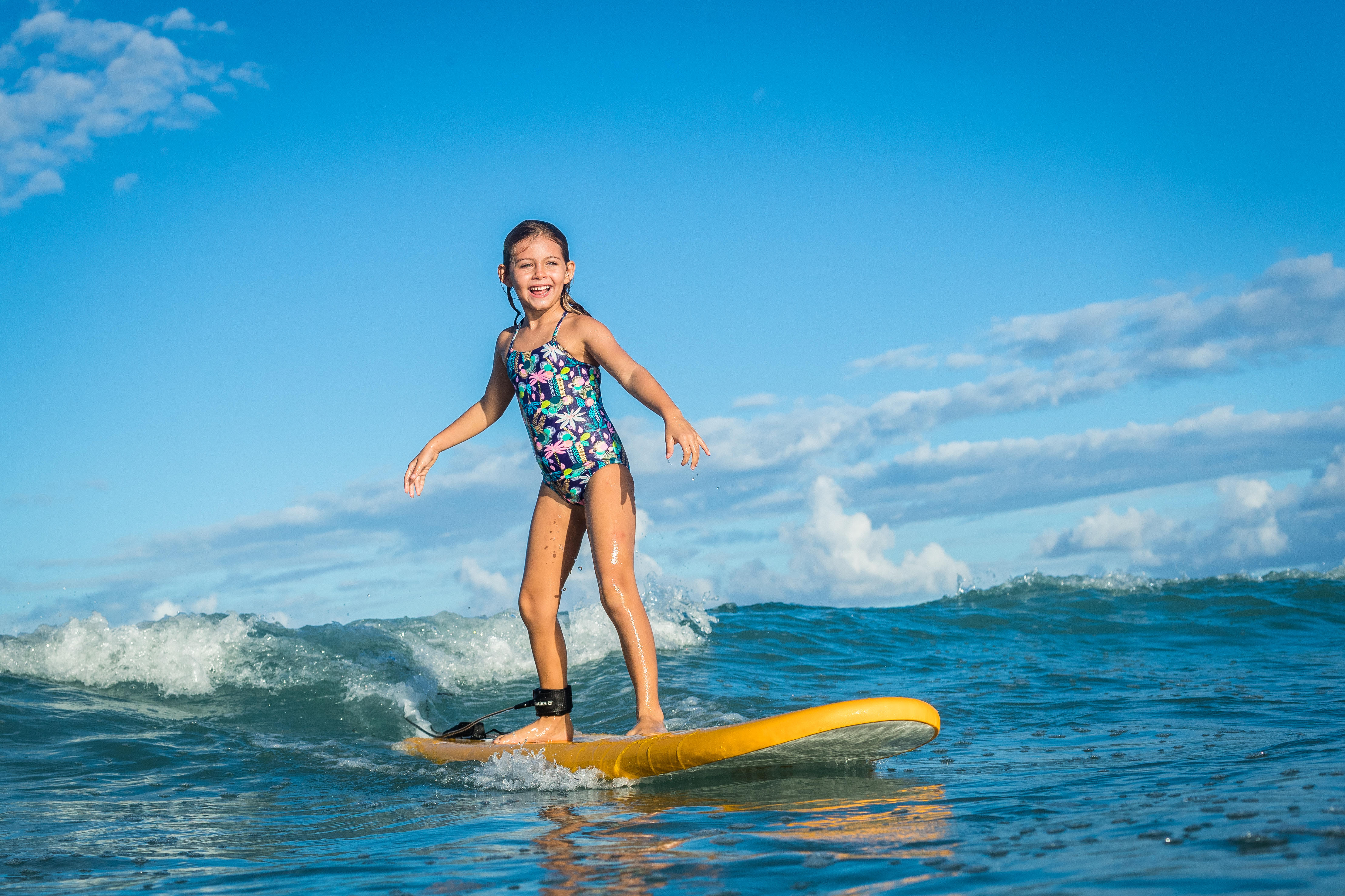 Maillot de bain une pièce enfant - 100 bleu - OLAIAN