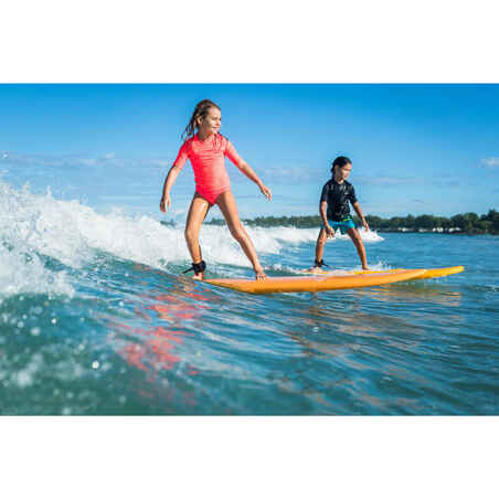 GIRLS’ two-piece SURFING swimsuit BIKINI TOP BALI 100 - PINK