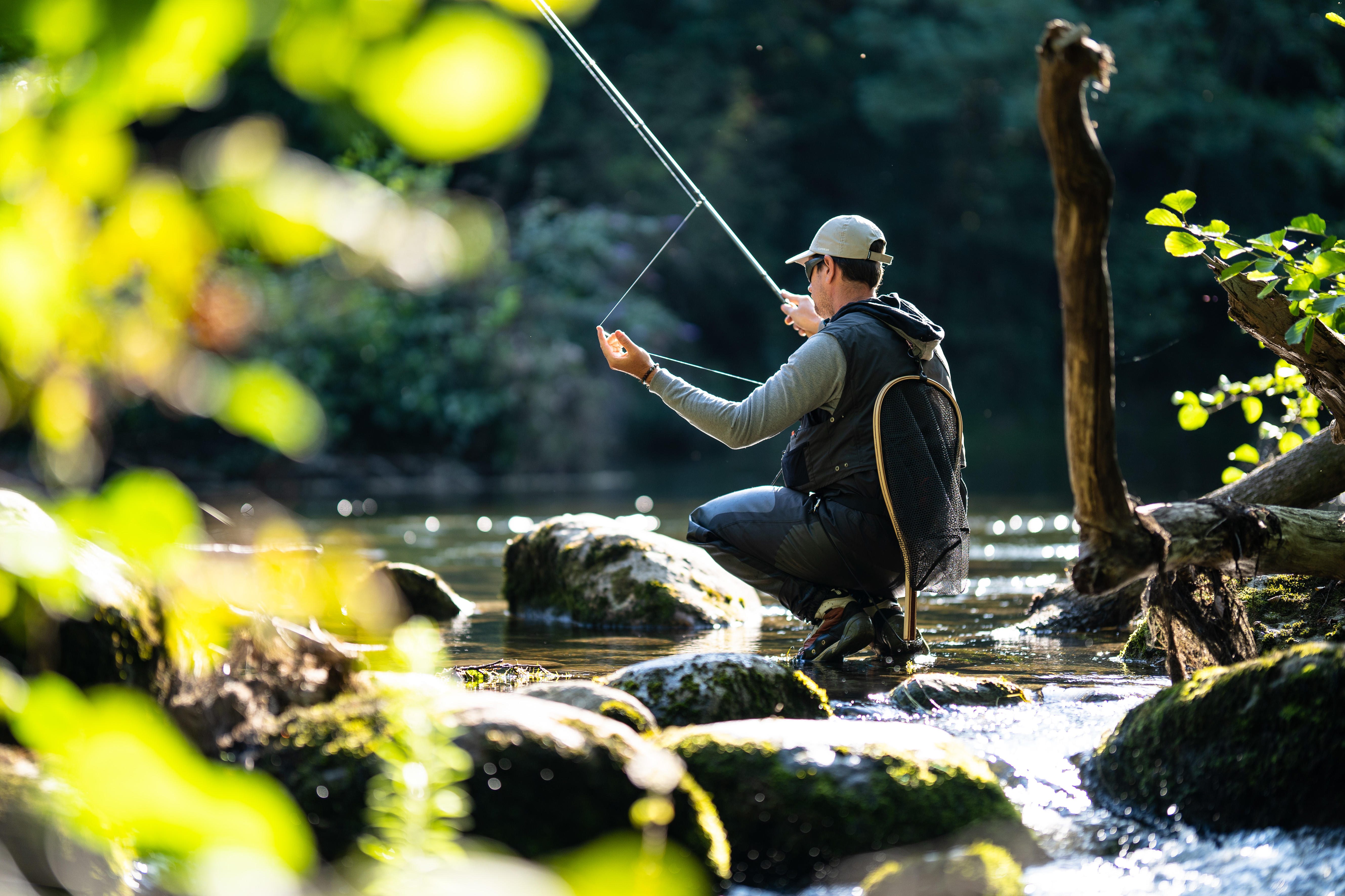 TROUT FISHING RACKET LANDING NET RN500 W - CAPERLAN