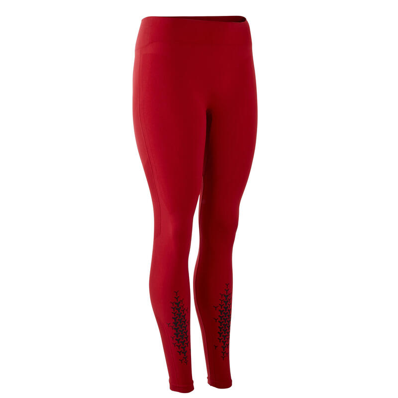 Leggings modellanti rosso-neri / Pantaloni yoga modellanti Collant