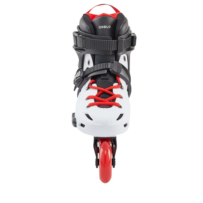 Inline-Skates Freeride MF500 Hardboot Damen/Herren weiss/rot