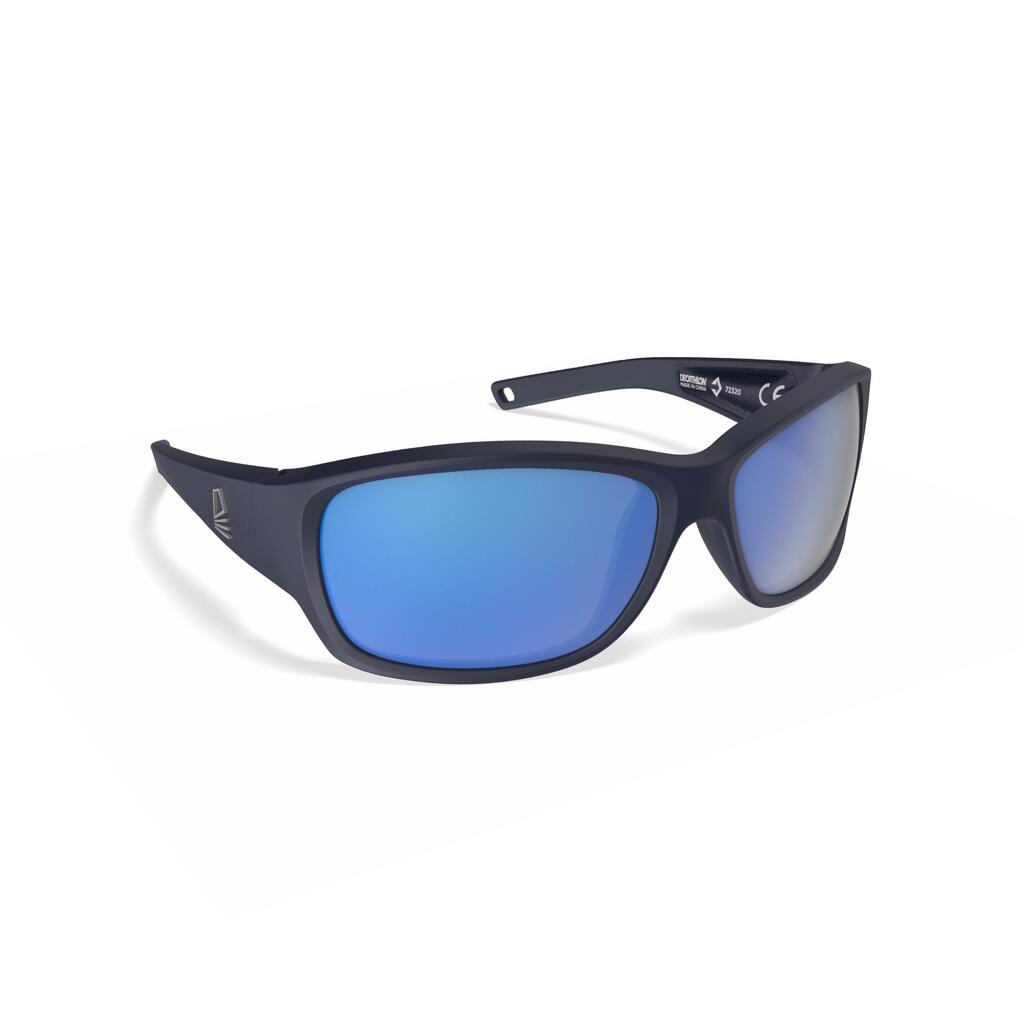 Lunettes de soleil polarisées flottantes voile enfant SAILING 100 bleu foncé