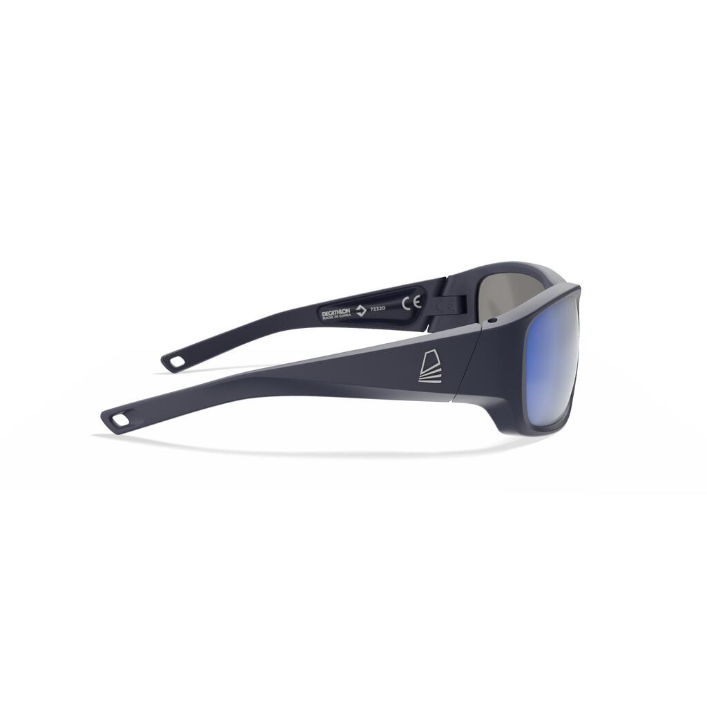 Lunettes de soleil polarisées flottantes voile enfant SAILING 100 bleu foncé