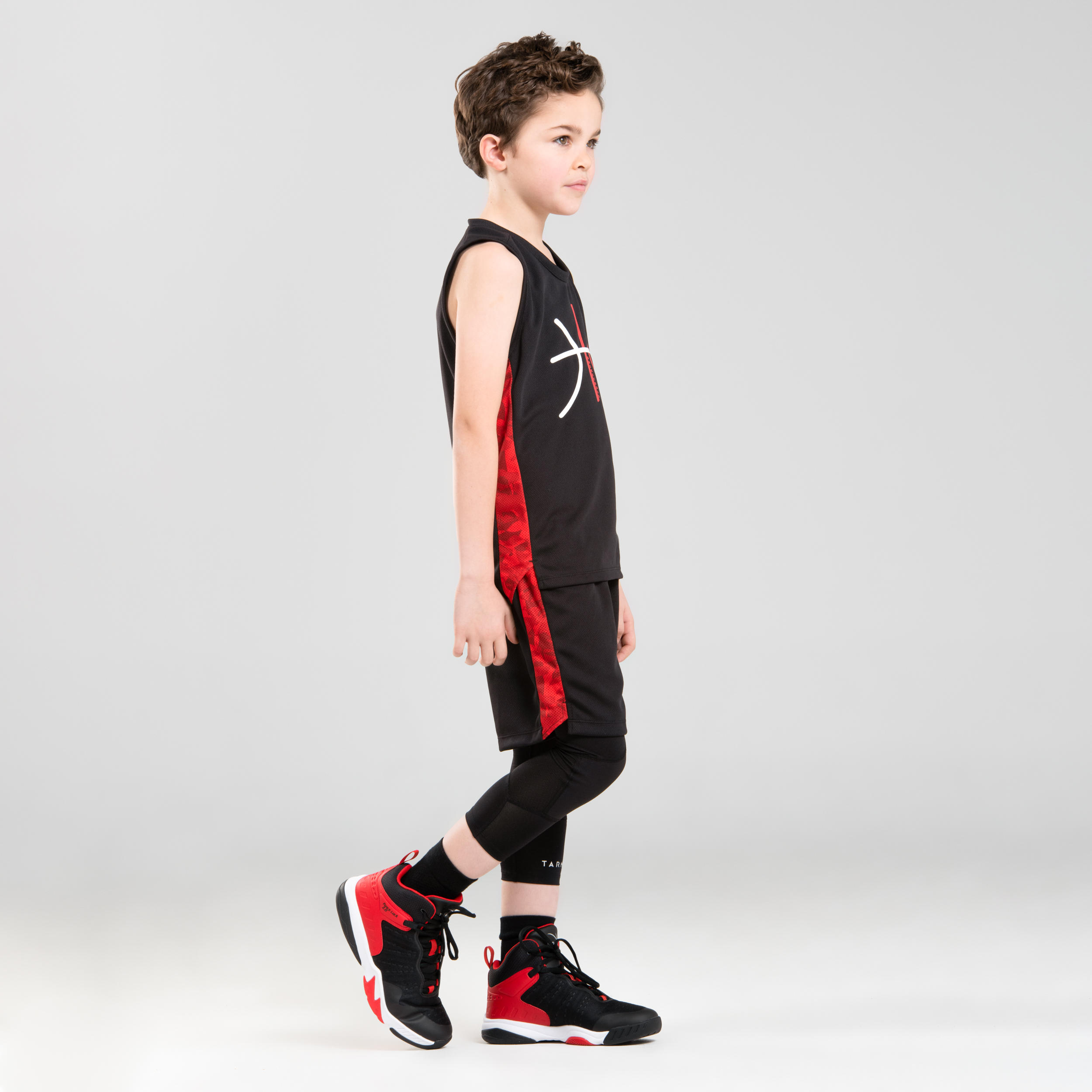 black and red basketball jersey