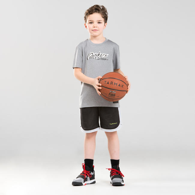 Girls'/Boys' Basketball T-Shirt / Jersey TS500 - Grey