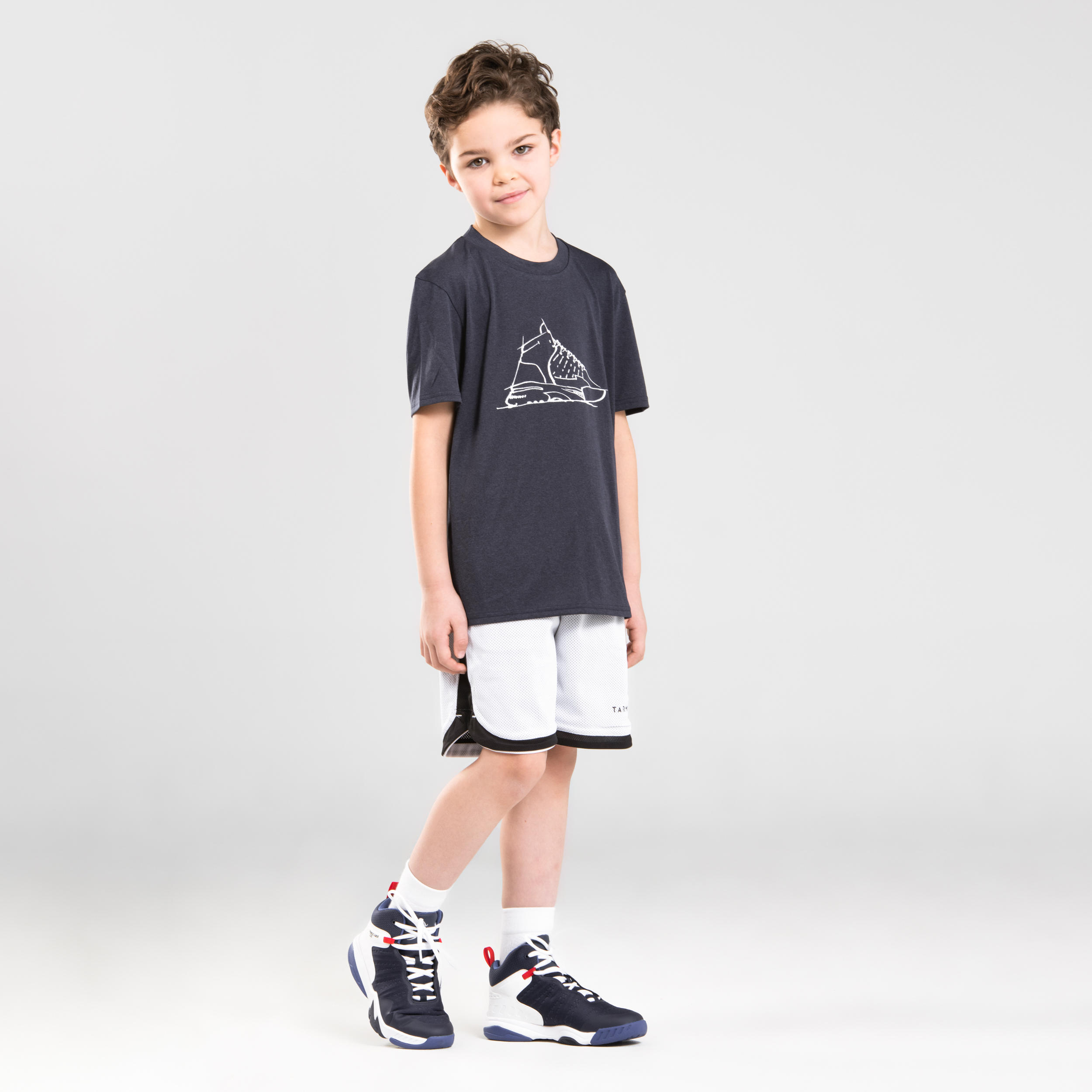 Kids' Intermediate Basketball Shoes SS500H - Navy 2/2