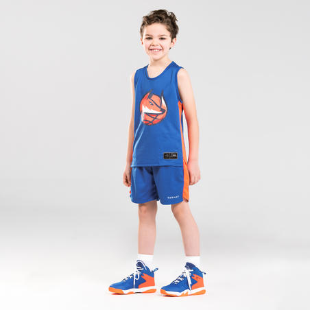 Дитячі баскетбольні шорти 500 для баскетболу, для початківців - Сині/Червоні