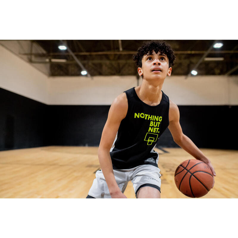 Dětský basketbalový oboustranný dres T500R černo-bílý Noth