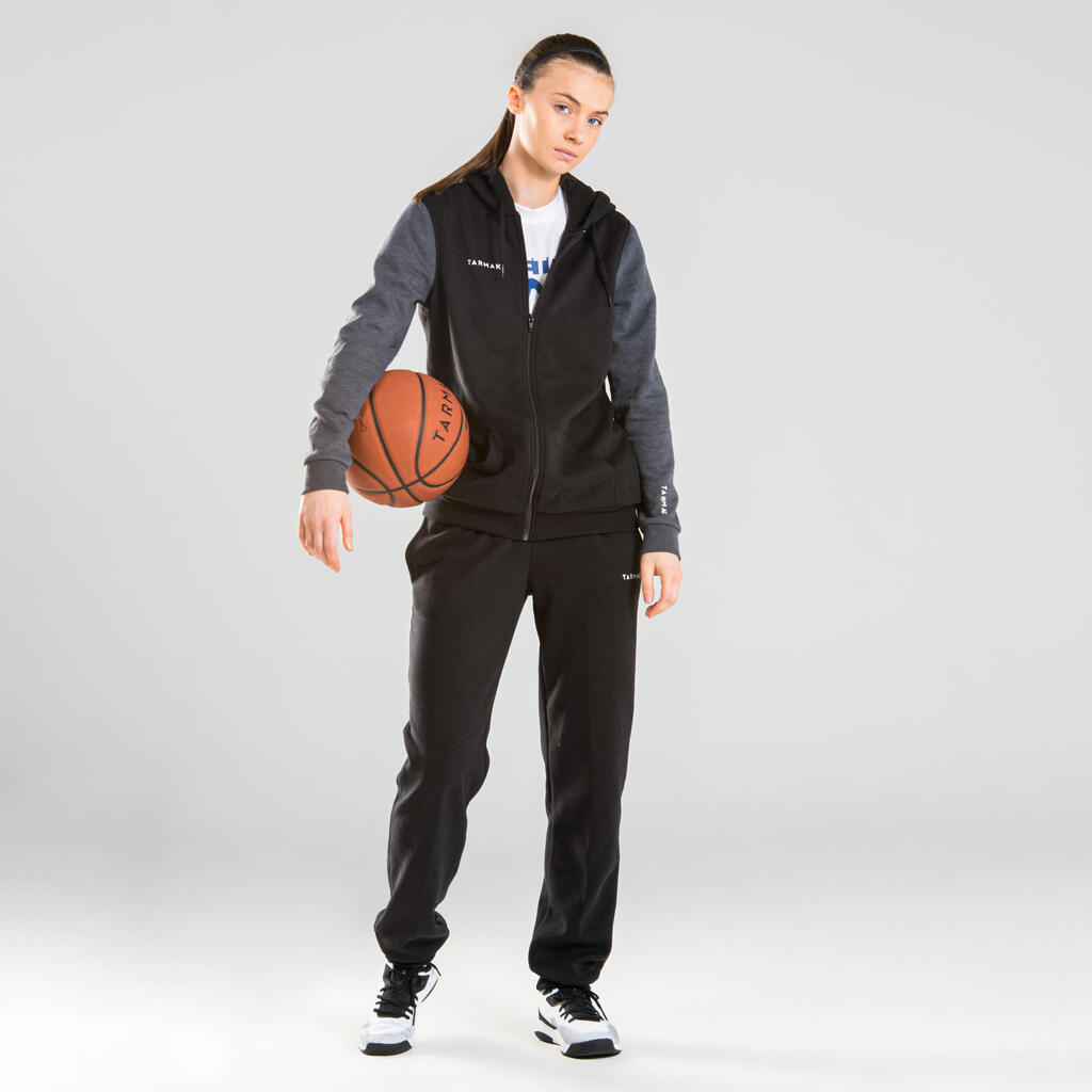 J100 Women's Basketball Tracksuit Jacket - Black/Navy