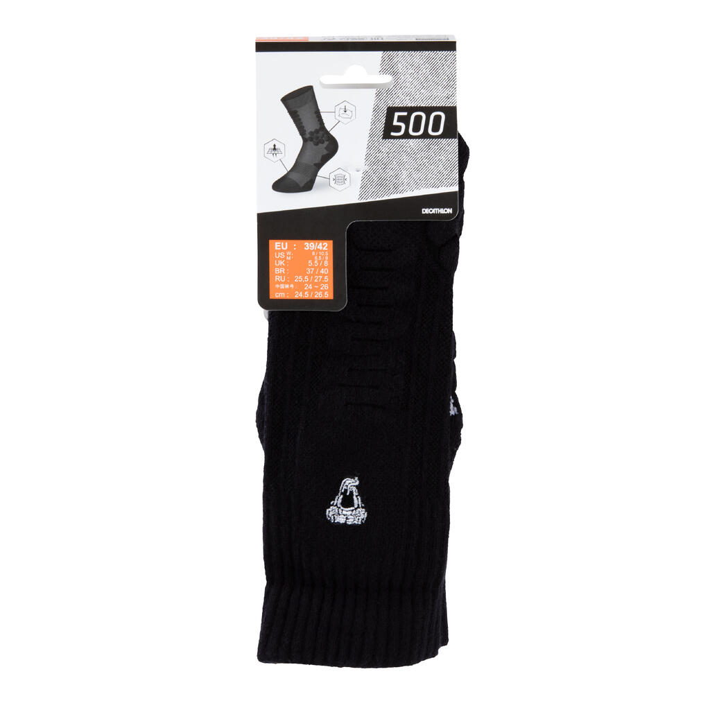 Skatesocken Socks 500 Mid schwarz