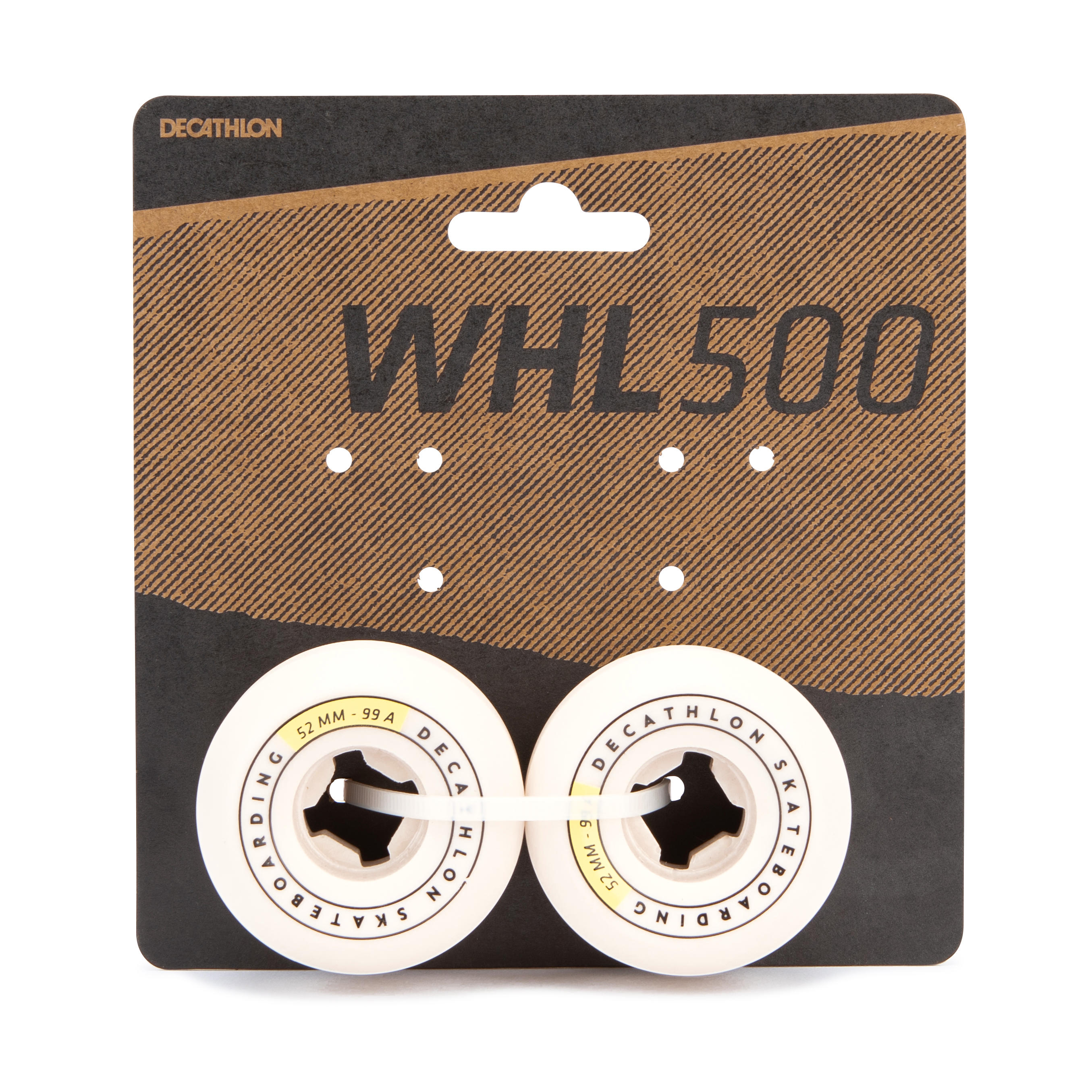 Skateboard Wheels - 99A 52 mm 4-Pack Ivory - DECATHLON