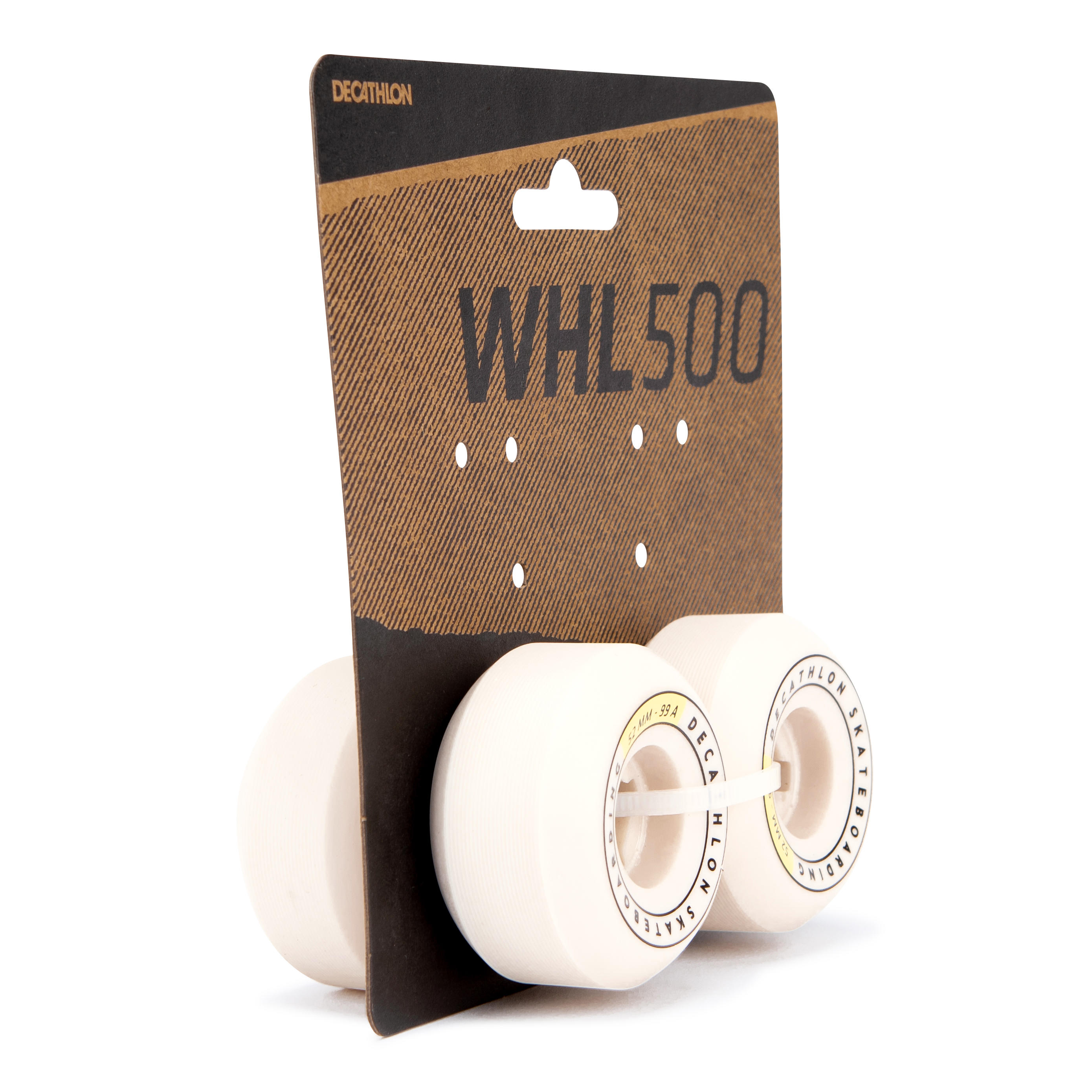 Skateboard Wheels - 99A 52 mm 4-Pack Ivory - DECATHLON