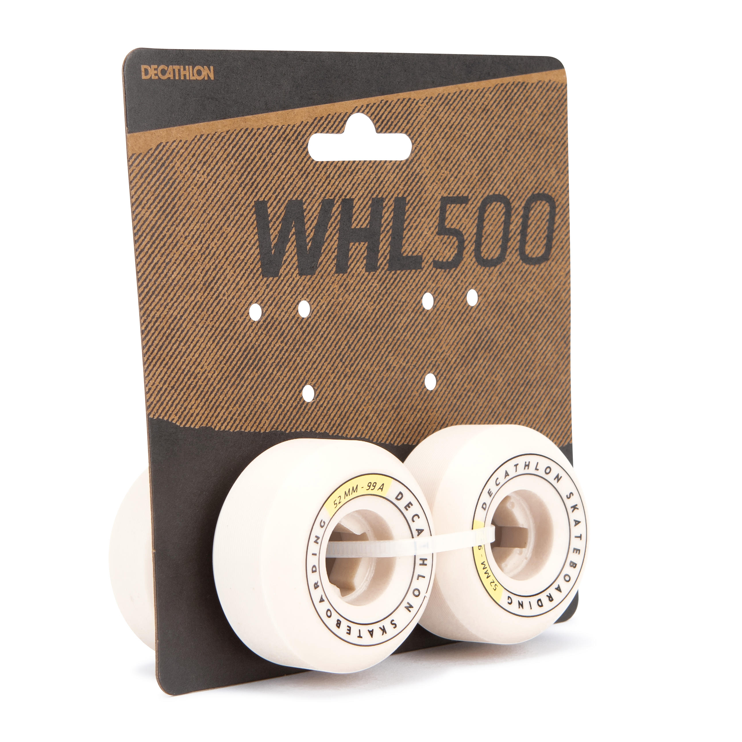 52 mm 99A Conical Skateboard Wheels 4-Pack - Ivory 8/10