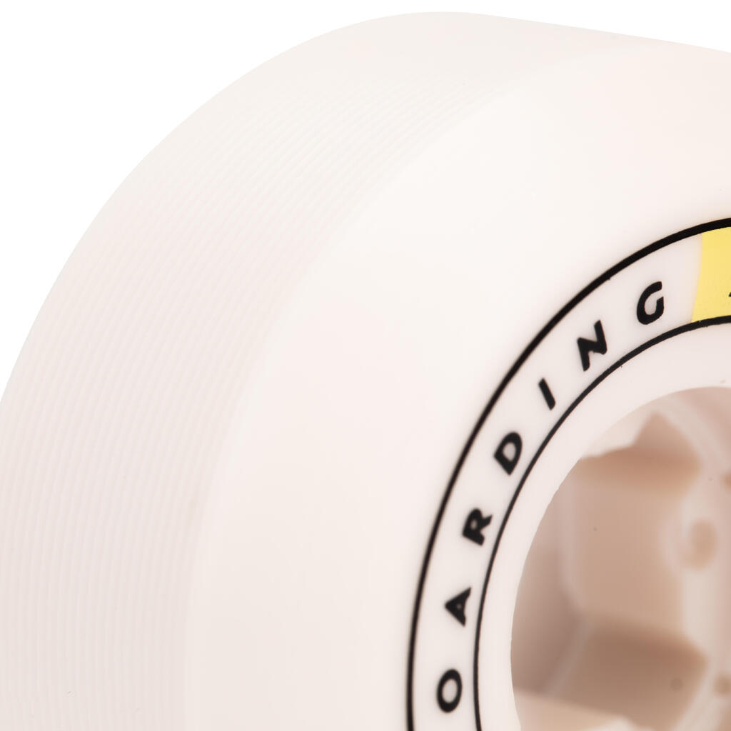 Kit de 4 Ruedas para Skateboard Oxelo forma cónica tamaño 52 mm - 99a beige