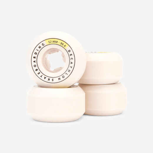 
      52 mm 99A Conical Skateboard Wheels 4-Pack - Ivory
  