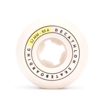 52 mm 99A Conical Skateboard Wheels 4-Pack - Ivory